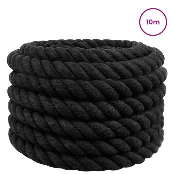 Baumwollseil 60 mm 10 m Schwarz 100% Baumwolle