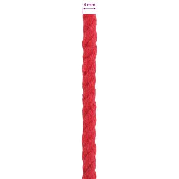 Baumwollzwirn 4 mm 250 m Rot 100% Baumwolle