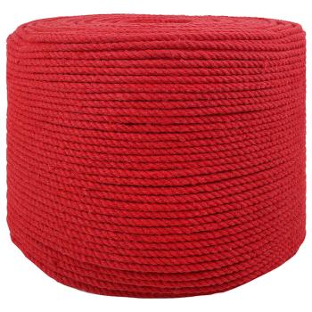ARDEBO.de - Baumwollzwirn 4 mm 500 m Rot 100% Baumwolle