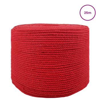 Baumwollseil 8 mm 25 m Rot 100% Baumwolle