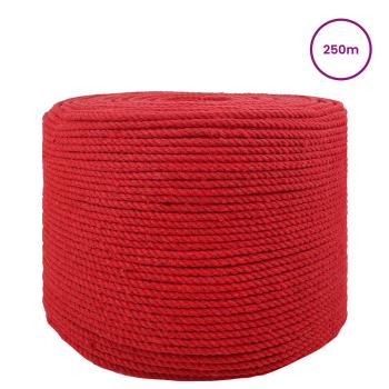 Baumwollseil 8 mm 250 m Rot 100% Baumwolle