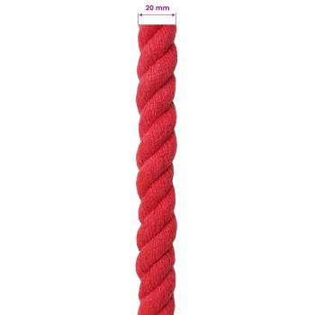 Baumwollseil 20 mm 25 m Rot 100% Baumwolle