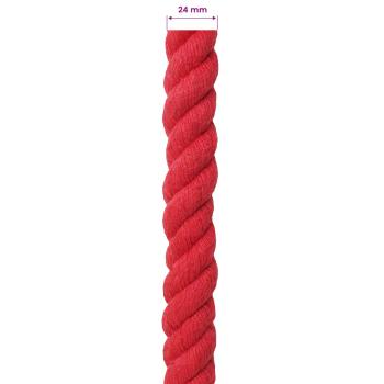 Baumwollseil 24 mm 50 m Rot 100% Baumwolle