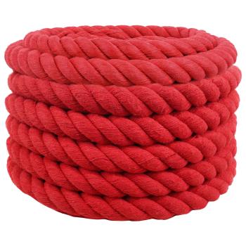 ARDEBO.de - Baumwollseil 36 mm 25 m Rot 100% Baumwolle