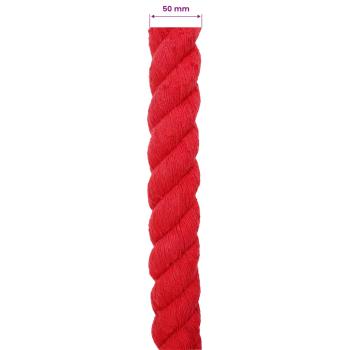 Baumwollseil 50 mm 5 m Rot 100% Baumwolle