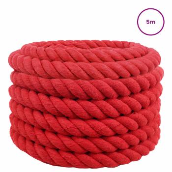 Baumwollseil 60 mm 5 m Rot 100% Baumwolle