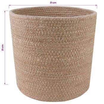 Pflanztopfsatz 2 stk. Natur Ø 21 x 21 cm 100% Tossa-Jute