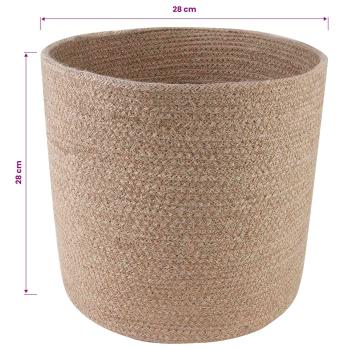 Pflanztopfsatz 2 stk. Natur Ø 28 x 28 cm 100% Tossa-Jute