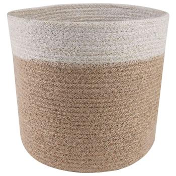 Pflanztopfsatz 2 stk. Natürlich und Weiß Ø 28 x 28 cm