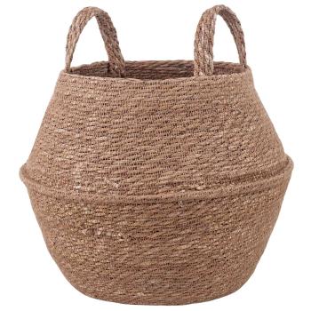 ARDEBO.de - Pflanzenkübel mit Griffen Natur Ø 32 x 32 cm 100% Seegras