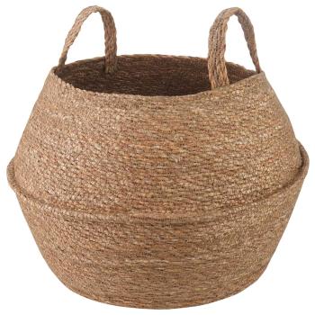 ARDEBO.de - Pflanzenkübel mit Griffen Natur Ø 45 x 36 cm 100% Seegras