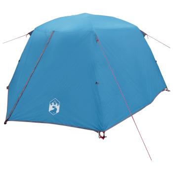 Trekkingzelt 2 Personen Blau 185T Polyester mit PU-Beschichtung
