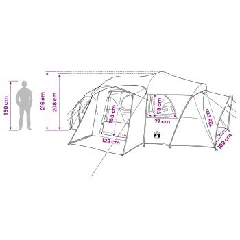 Familienzelt mit Regenschutz wasserdicht 10 Personen