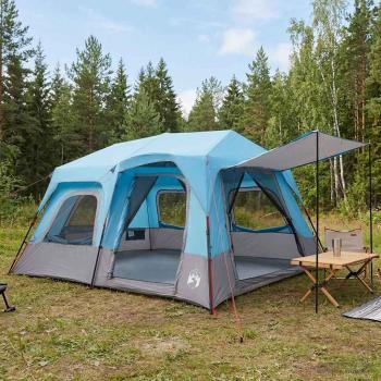 ARDEBO.de - Sofort Zelt 8 Personen Blau 185T Polyester mit PU-Beschichtung