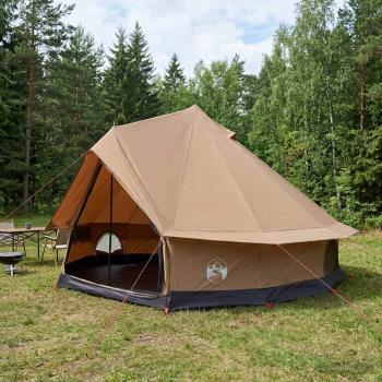 ARDEBO.de - Familienzelt Braun 8-Personen Polybaumwolle
