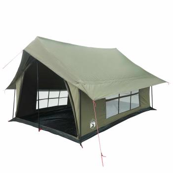 Hütten-Zelt Armeegrün 340 x 246 x 210 cm Polybaumwolle