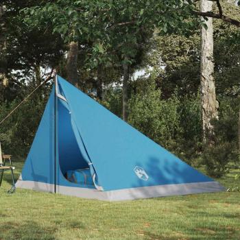 ARDEBO.de - Trekkingzelt 4 Personen Blau 185T Polyester mit PU-Beschichtung