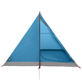Trekkingzelt 4 Personen Blau 185T Polyester mit PU-Beschichtung