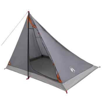 Trekkingzelt 4 Personen Grau und Orange