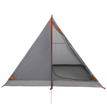 Trekkingzelt 4 Personen Grau und Orange