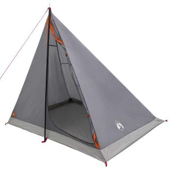 Trekkingzelt 2 Personen Grau und Orange