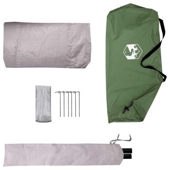 Tunnelzelt Grün 2-Personen 185T Polyester mit PU-Beschichtung
