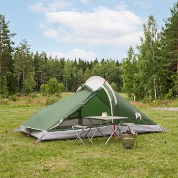 ARDEBO.de - Trekkingzelt 4 Personen Grün 185T Polyester mit PU-Beschichtung