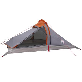 Trekkingzelt 4 Personen Grau und Orange