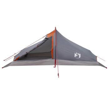 Trekkingzelt 4 Personen Grau und Orange