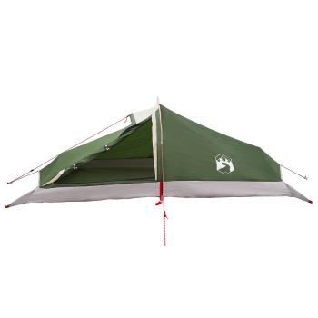 Trekkingzelt 2 Personen Grün 185T Polyester mit PU-Beschichtung