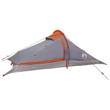 Trekkingzelt 2 Personen Grau und Orange