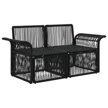 Garten-Sofa 2-Sitzanzahl Schwarz Poly-Rattan