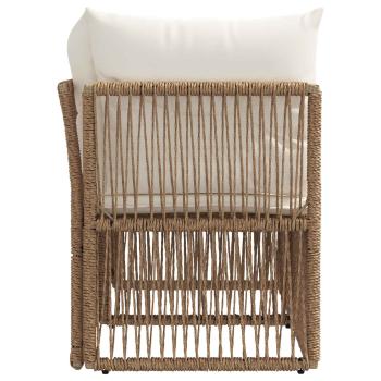 Garten-Sofa 2-Sitzanzahl Beige Poly-Rattan