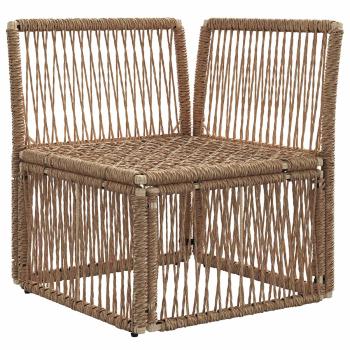Ecksofa Beige Poly-Rattan