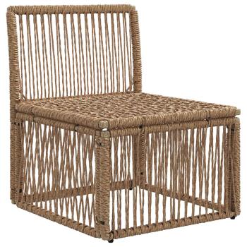 Armfreies Sofa Beige Poly-Rattan