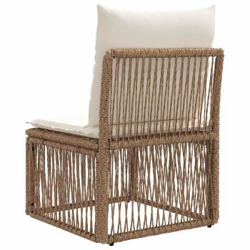 Armfreies Sofa Beige Poly-Rattan