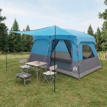 ARDEBO.de - Familienzelt 6 Personen Blau Polyester
