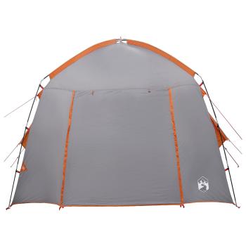 Hütten-Zelt Grau und Orange 210 x 210 x 138 cm Polyester