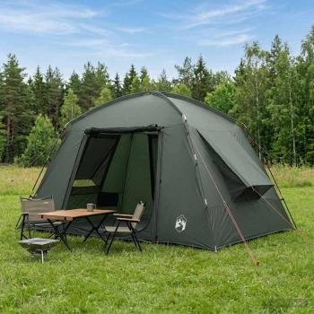 ARDEBO.de - Hütten-Zelt 4 Personen Armeegrün Polyester