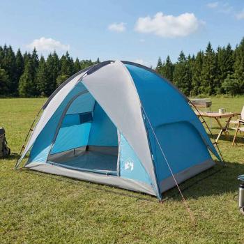 ARDEBO.de - Campingzelt mit Regenhaube wasserdicht 3 Personen Blau