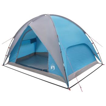 Campingzelt mit Regenhaube wasserdicht 3 Personen Blau