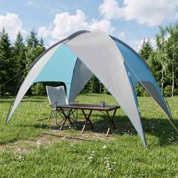 Campingzelt mit Regenhaube wasserdicht 3 Personen Blau