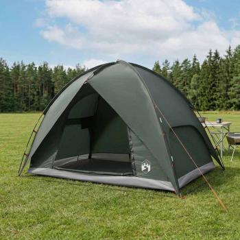 ARDEBO.de - Campingzelt mit Regenhaube wasserdicht Kuppel Olivegrün
