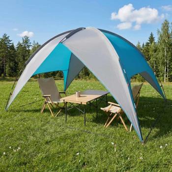 ARDEBO.de - Campingzelt mit Regenhaube wasserdicht 4 Personen Blau