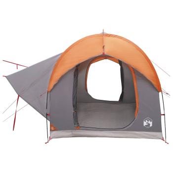 Autozelt Grau und Orange 3-Personen Polyester und Stahl
