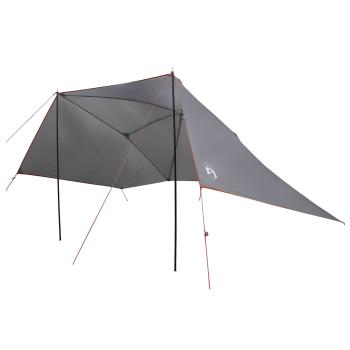 Autozelt 308 x 215 x 220 cm Grau und Orange Polyester und Stahl