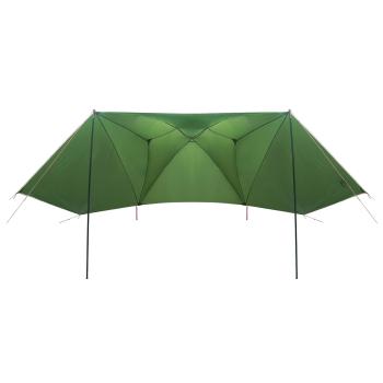 Autozelt 350 x 250 cm Grün Polyester und Stahl