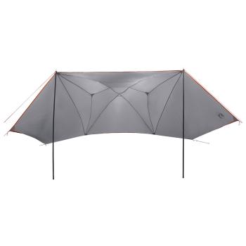 Autozelt Grau und Orange 350 x 250 cm Polyester und Stahl