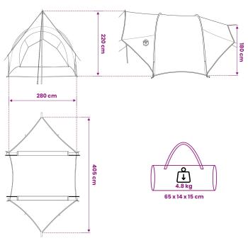 Heck-Awnings wasserfest Blau 405 x 280 x 220 cm