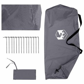 Camping-Tarp mit Netzwänden Grau und Orange 270 x 210 x 210 cm